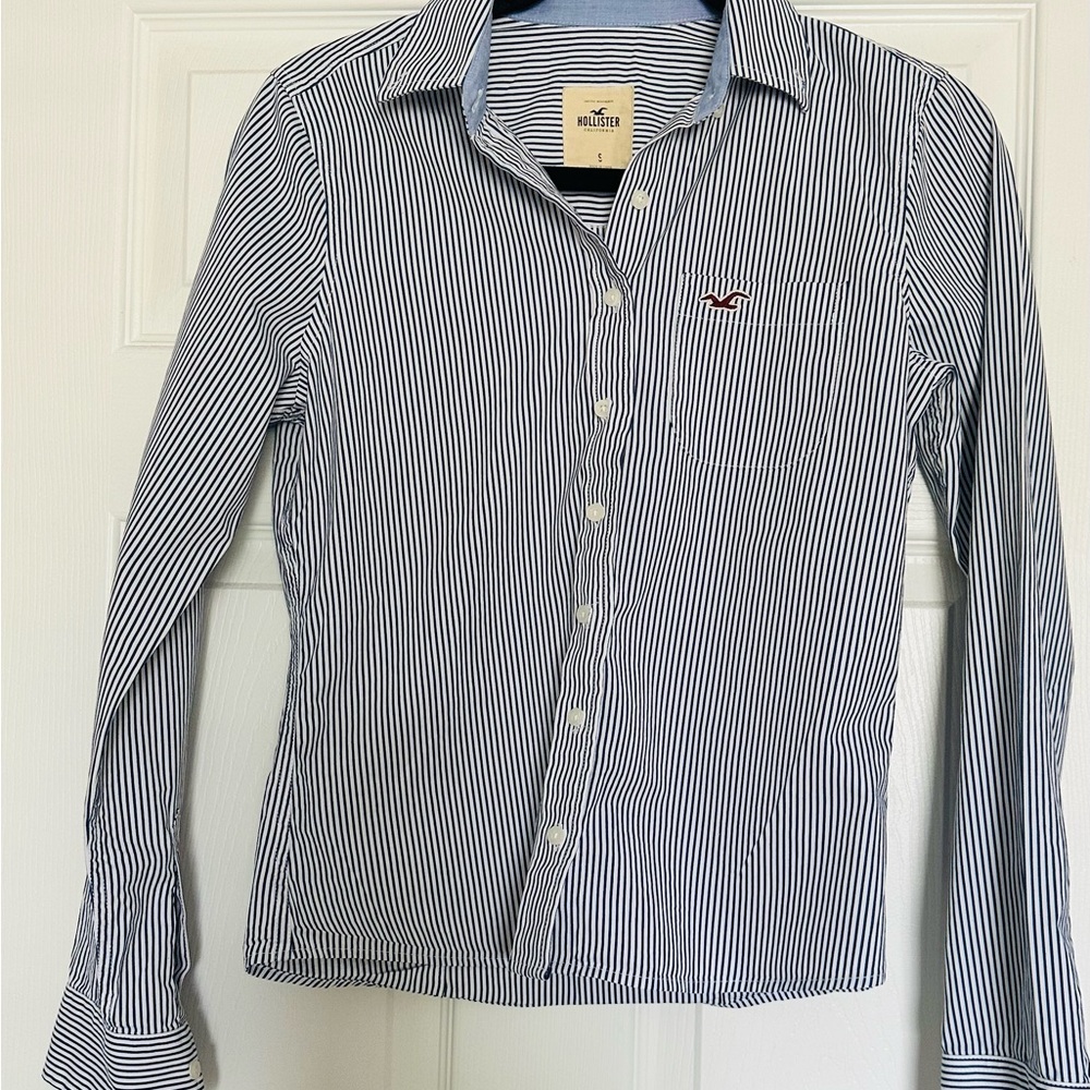 Hollistr  Blue Striped women’s Shirt